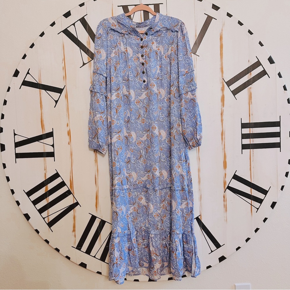 Blue Paisley Dress